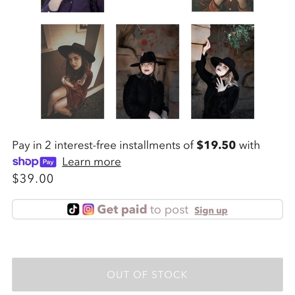 Black veiled hat by Lively ghosts. - Picture 5 of 5